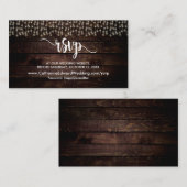 Rustikales Bauernholz, Saitenleuchten, UAWG respon Begleitkarte (Vorne/Hinten)