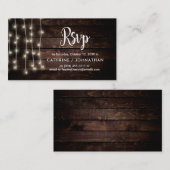 Rustikales Bauernholz, Saitenleuchten, UAWG Respon Begleitkarte (Vorne/Hinten)