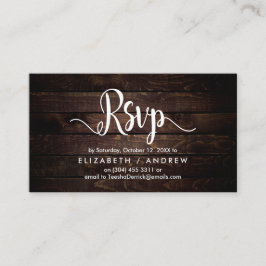 Rustikales Bauernholz, weißer Schriftart, UAWG res Begleitkarte