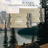 Rustikales Baumhacken-Holzkörnchen-Gold Verziert u Visitenkarte