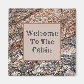 Rustikales Baumhackenbarsch Foto Willkommen in der Magnet (Vorne)