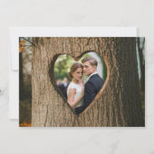 Rustikales Baumherz-Foto Hochzeitskarte Rsvp Einladung (Rückseite)