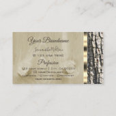 Rustikales Baumkornbrotkorn Oval Gold Border Logo Visitenkarte (Rückseite)