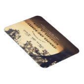 Rustikales Baumlicht Dreamy Woodland Save the Date Magnet (Rechte Seite)