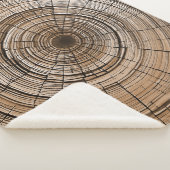 Rustikales Baumring Design Blanket für gemütliche Sherpadecke (3/4)