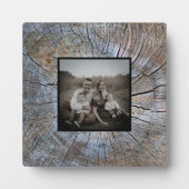 Rustikales Baumring-Muster Fotoplatte (Vorderseite)