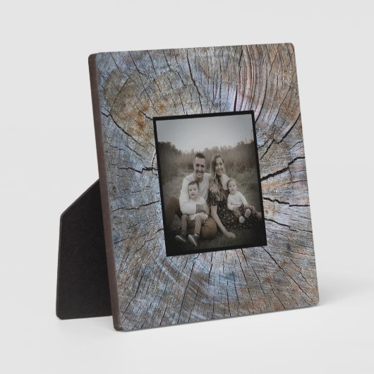 Rustikales Baumring-Muster Fotoplatte (Vorderseite)