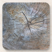 Rustikales Baumringmuster Getränkeuntersetzer (Vorderseite)