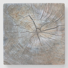 Rustikales Baumringmuster Steinuntersetzer