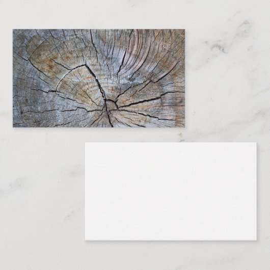 Rustikales Baumringmuster Visitenkarte (Vorne/Hinten)