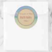 Rustikales Beach Bath Salt Mason Jar Runder Aufkleber (Tasche)