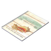 Rustikales Beach House Personalisierter Empfang Notizblock (Linke Seite)