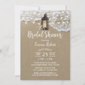 Rustikales Beach Lantern String Lights Brautparty Einladung (Vorderseite)