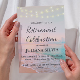 Rustikales Beach Retirement Party Einladung