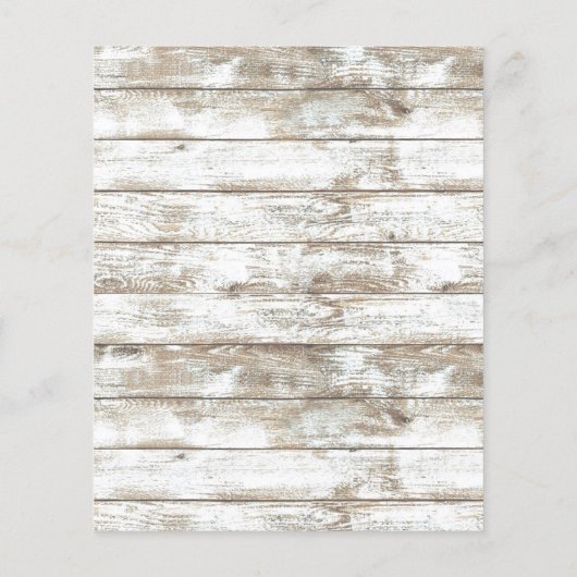 Rustikales Beach Starfish Brautparty Bingo Game (Rückseite)