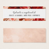 Rustikales Beauty Brautparty Registrierungskarte e (Vorne & Hinten)