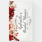 Rustikales Beauty Floral Border Brautparty Willkom Banner (Vertikal)