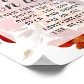 Rustikales Beauty Floral Gerahmt Open Bar Table Ze Poster (Ecke)