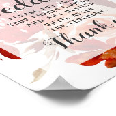 Rustikales Beauty Floral Unplugged Wedding Table S Poster (Ecke)