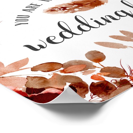 Rustikales Beauty Vollgrenzenschild Gastgeschenk H Poster (Ecke)