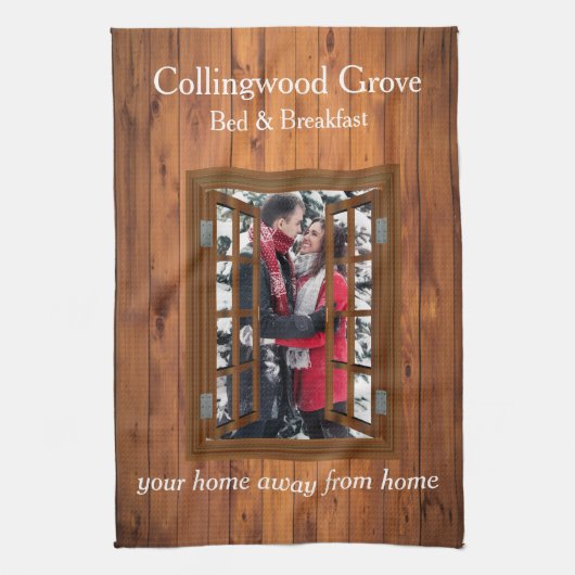 Rustikales Bed and Breakfast 🌿 Country Inn Gäste Geschirrtuch (Vertikal)