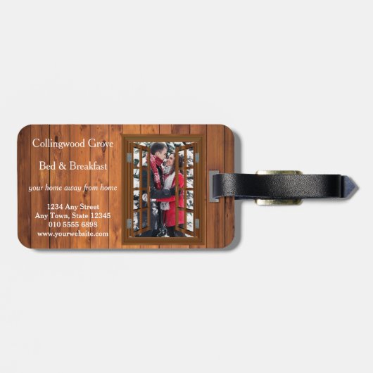 Rustikales Bed and Breakfast 🌿 Förderung Gepäckanhänger (Rückseite horizontal)