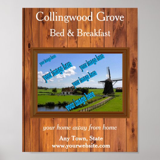 Rustikales Bed and Breakfast 🌿 Förderung Poster (Vorne)