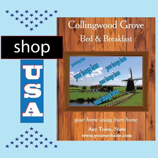 Rustikales Bed and Breakfast 🌿 Förderung Poster