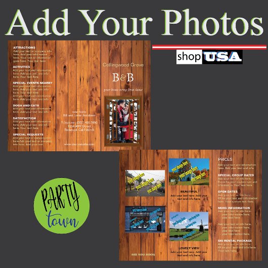 Rustikales Bed and Breakfast 🏡 Trifold Broschüre