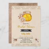 Rustikales bedeutet zur Bienenduschen-Party Einladung (Vorne/Hinten)