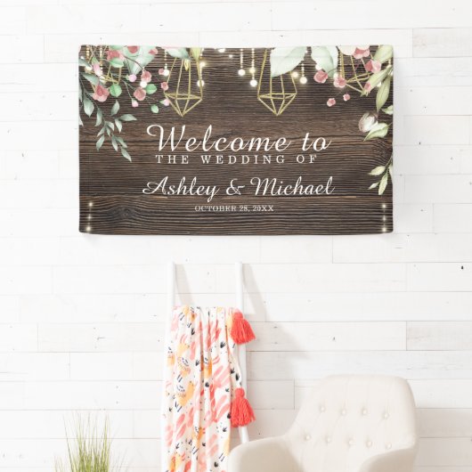 Rustikales Begrüßungs-Begrüßungs-Party Banner (Insitu)