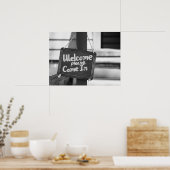 Rustikales Begrüßungszeichen bitte in Poster eintr (Küche)