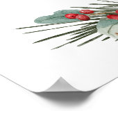 Rustikales Begrüßungszeichen - Weihnachts-Brautpar Poster (Ecke)