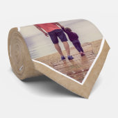 Rustikales Beige benutzerdefiniertes Foto-Muster Krawatte (Gerollt)