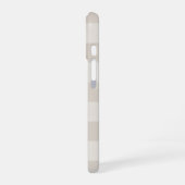 Rustikales Beige Buffalo Karo Monogram iPhone 16 Hülle (Linke Seite)