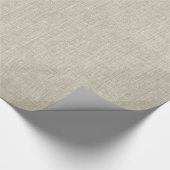 Rustikales beige Leinen gedruckt Geschenkpapier (Ecke)