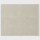 Rustikales beige Leinen gedruckt Geschenkpapier (Flach)