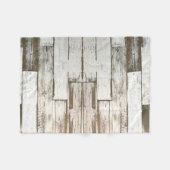 rustikales, beige-weißes Holzkorn Fleecedecke (Vorderseite (Horizontal))