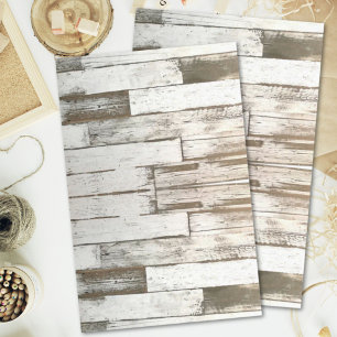 rustikales, beige-weißes Holzkorn Seidenpapier