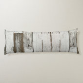 rustikales, beige-weißes Holzkorn Seitenschläferkissen (Rückseite)