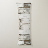 rustikales, beige-weißes Holzkorn Seitenschläferkissen (Vorderseite Vertikal)