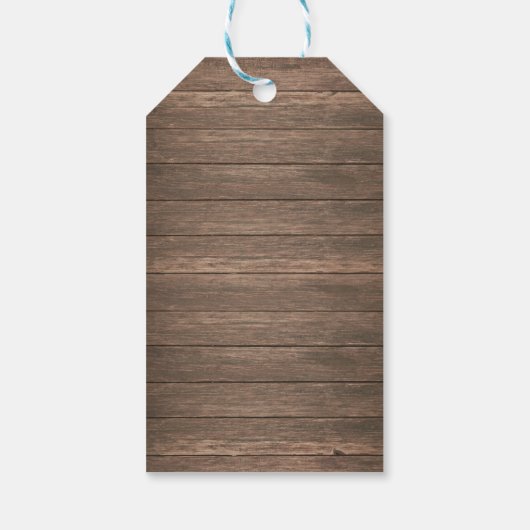 Rustikales Beil und Bier bis 50 Jahre Geschenkmark Geschenkanhänger (Rückseite)