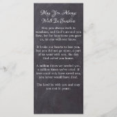 Rustikales Beileid 3 Foto Beerdigung Belegebet Buc Menükarte (Rückseite)