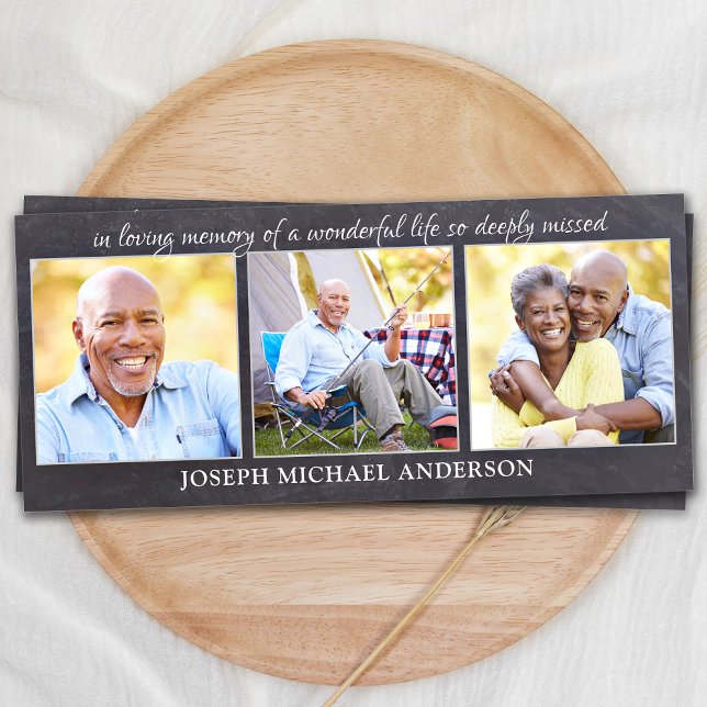 Rustikales Beileid 3 Foto Beerdigung Lesezeichen (Von Creator hochgeladen)