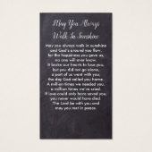 Rustikales Beileid Beerdigung Gebet-Karte Foto (Rückseite)