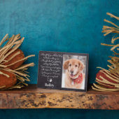 Rustikales Beileid-Gedicht Hund-Foto Fotoplatte (Seite)