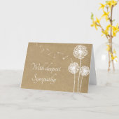 Rustikales Beileid Karte (Gelbe Blume)