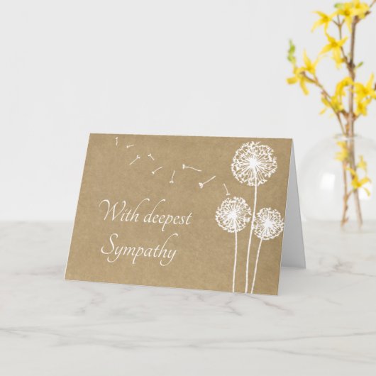 Rustikales Beileid Karte (Gelbe Blume)