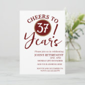 Rustikales Beileid zu arbeitswilligen Jahren Witzi Einladung (Stehend Vorderseite)