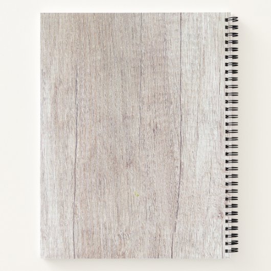 Rustikales benutzerdefiniertes Foto-Familienname M Notizblock (Rückseite)